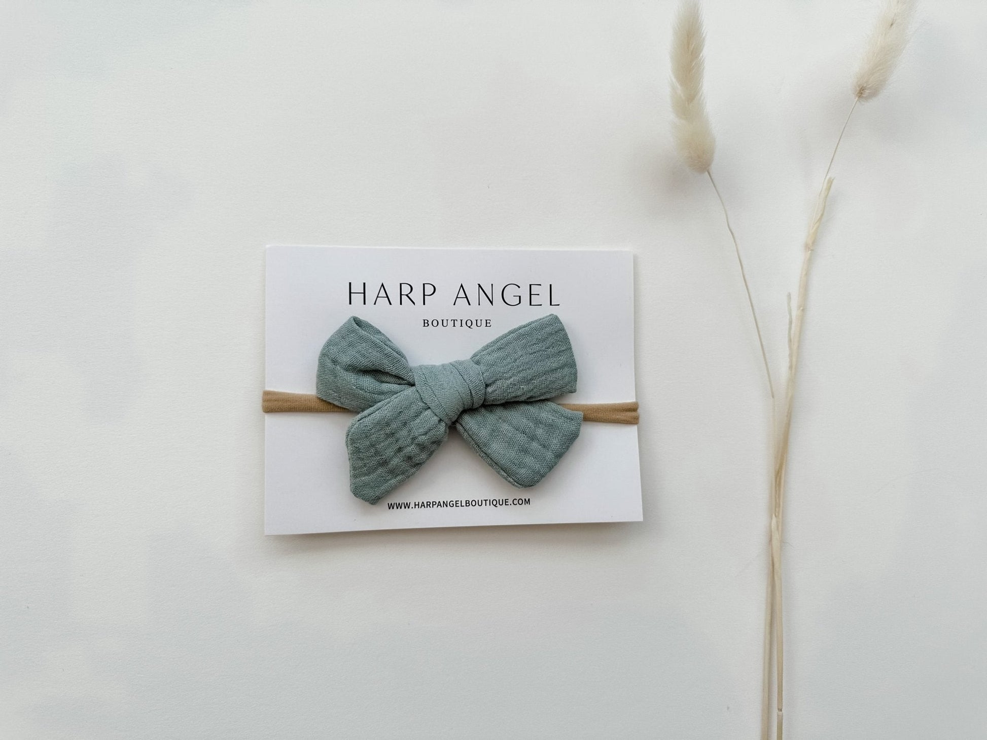 Sage Green Knot Bow Headband - Mack & Harvie