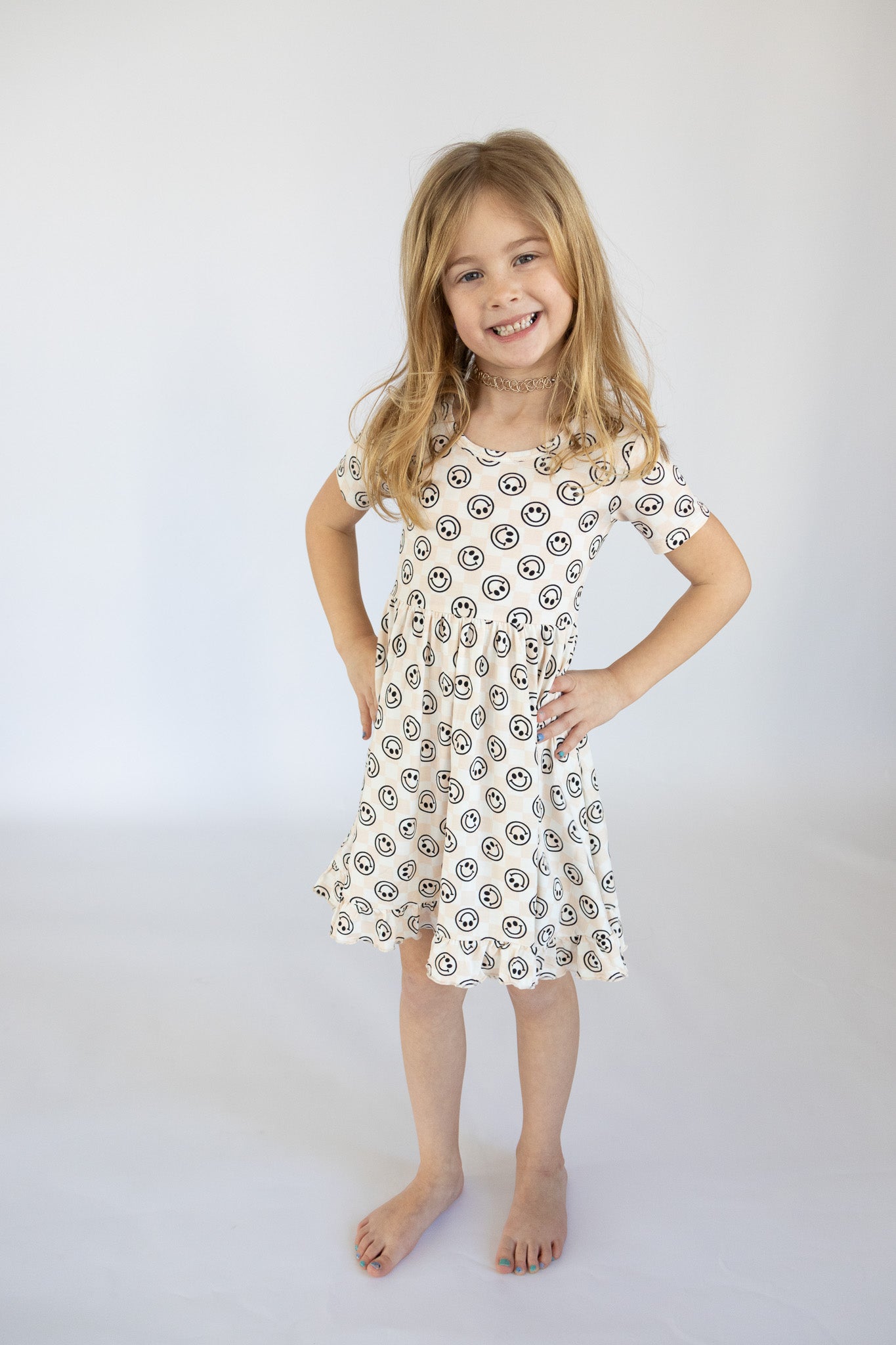 SANDY SMILES CHECKERS DREAM RUFFLE DRESS - Mack & Harvie