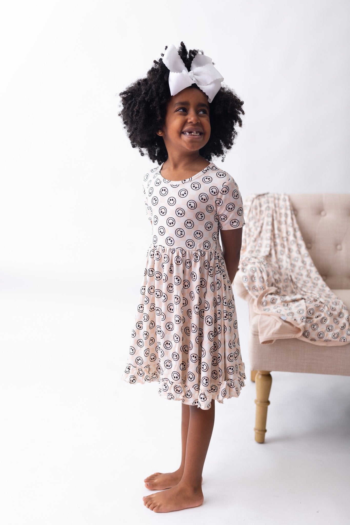 SANDY SMILES CHECKERS DREAM RUFFLE DRESS - Mack & Harvie