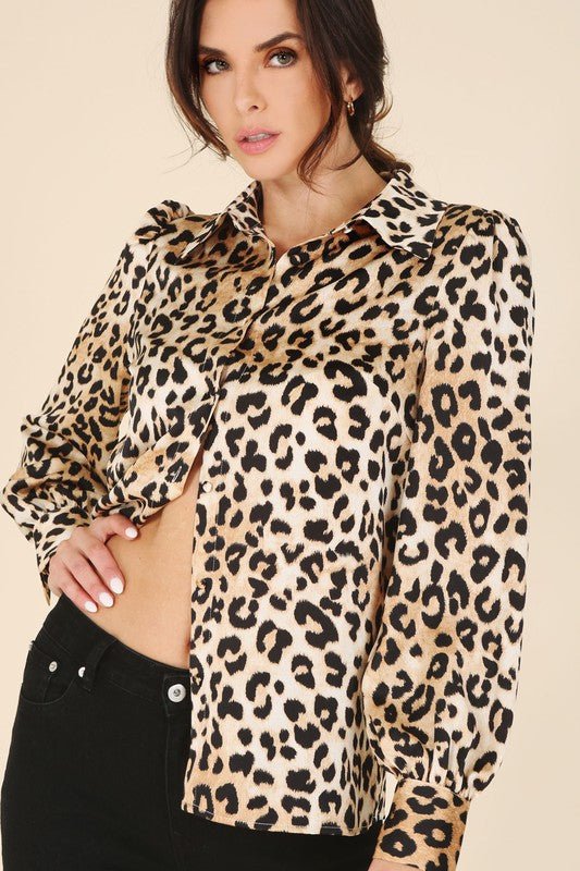 Satin leopard blouse - Mack & Harvie