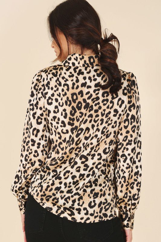 Satin leopard blouse - Mack & Harvie