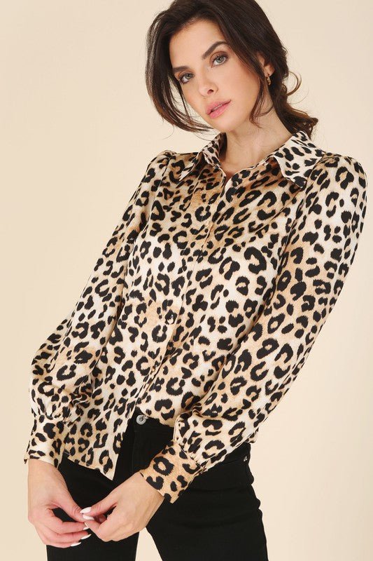 Satin leopard blouse - Mack & Harvie