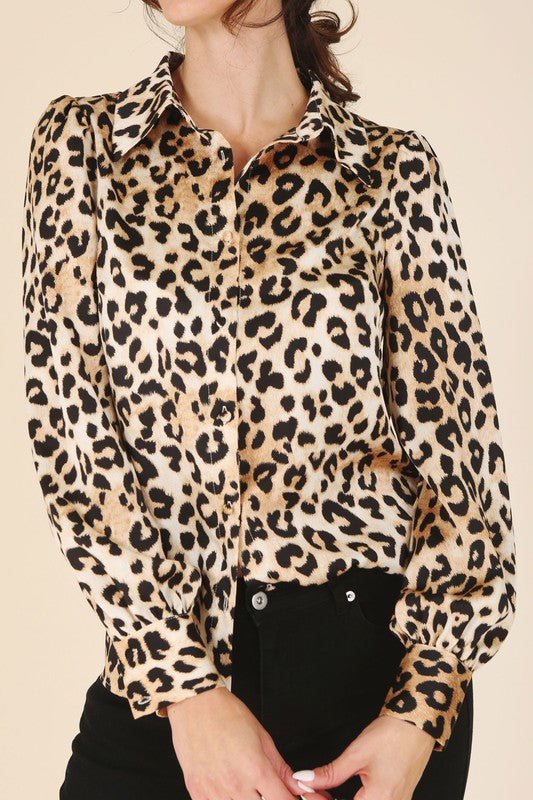 Satin leopard blouse - Mack & Harvie