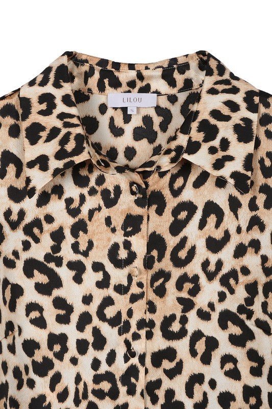 Satin leopard blouse - Mack & Harvie