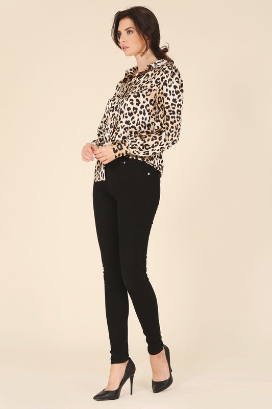 Satin leopard blouse - Mack & Harvie