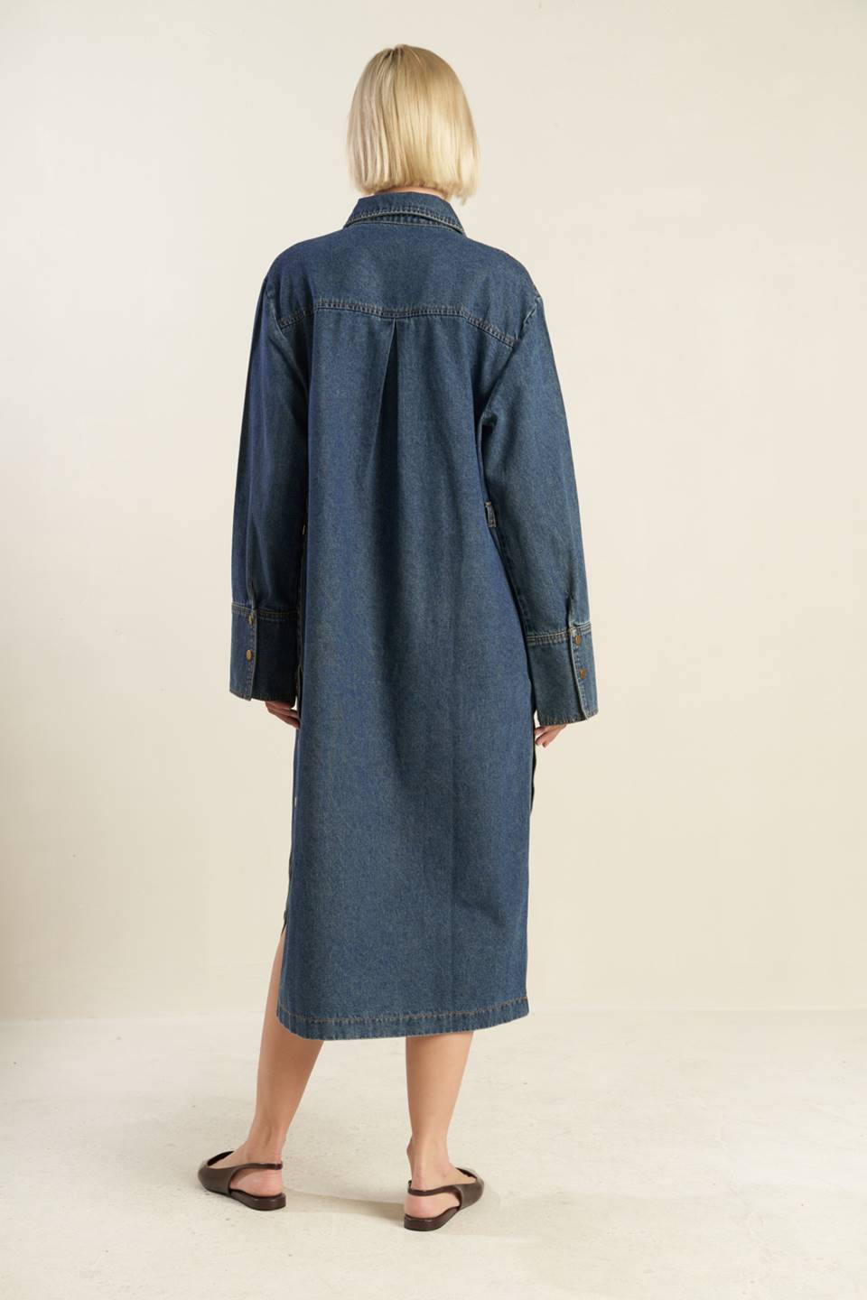 SEE THE END DENIM MIDI DRESS - Mack & Harvie