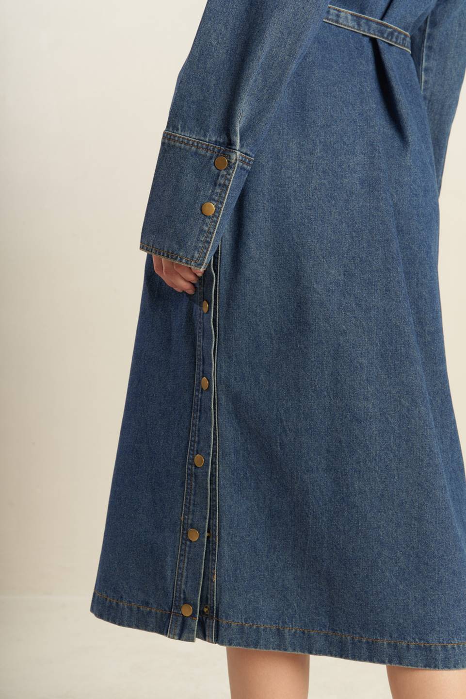 SEE THE END DENIM MIDI DRESS - Mack & Harvie