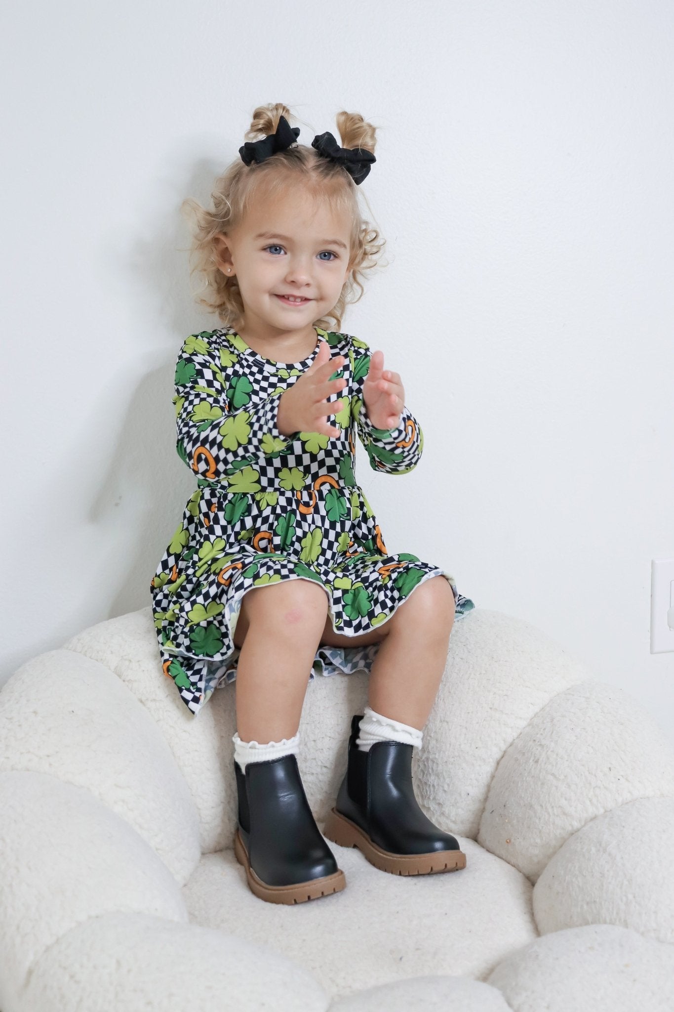 SHAMROCKIN' CHECKS DREAM RUFFLE DRESS - Mack & Harvie