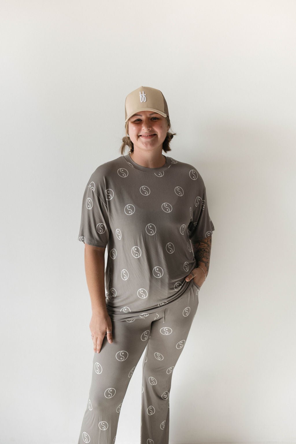 Short Sleeve Women's Bamboo Pajamas | Sage Yin Yang - Mack & Harvie