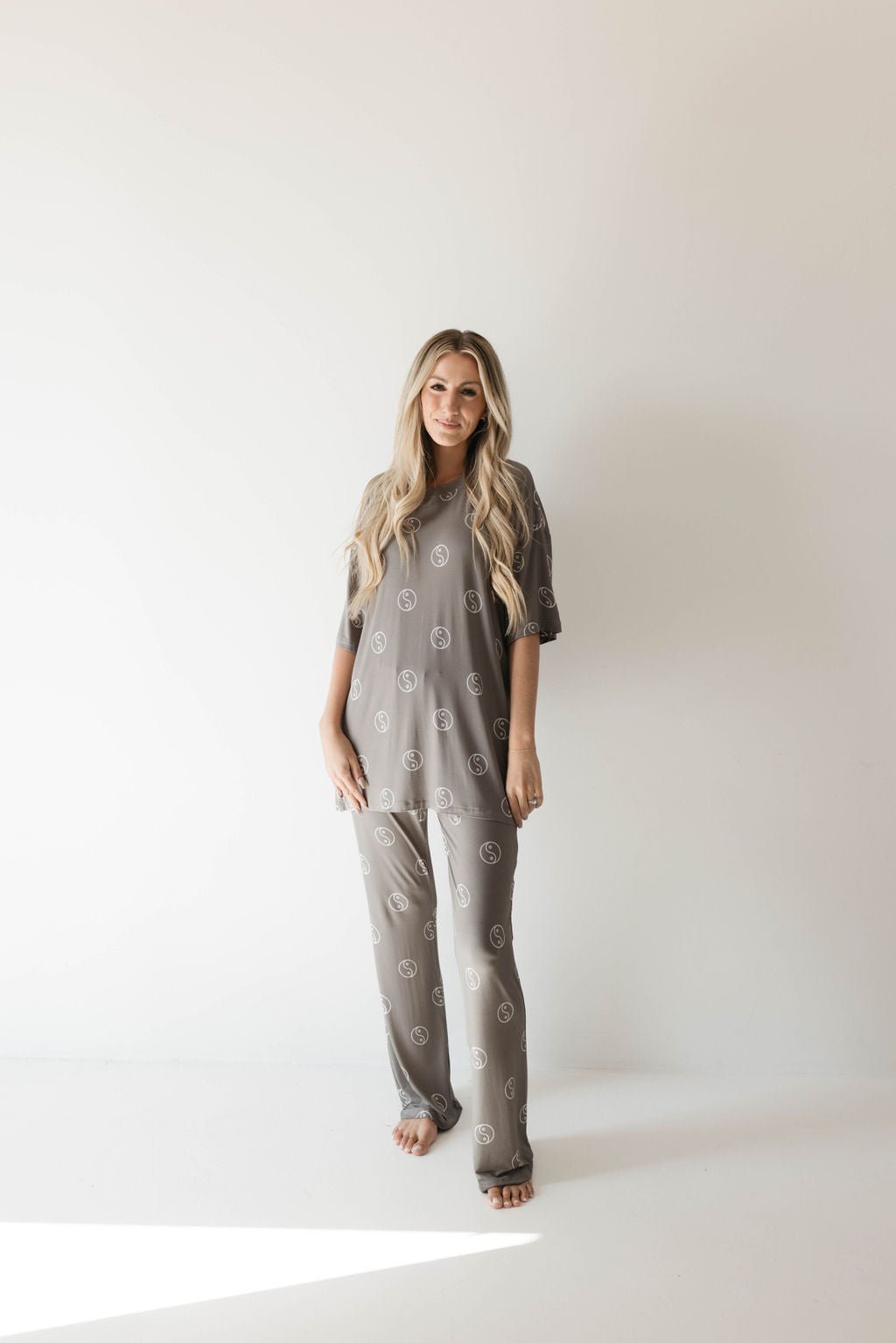 Short Sleeve Women's Bamboo Pajamas | Sage Yin Yang - Mack & Harvie