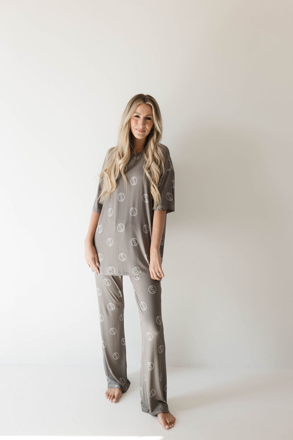 Short Sleeve Women's Bamboo Pajamas | Sage Yin Yang - Mack & Harvie