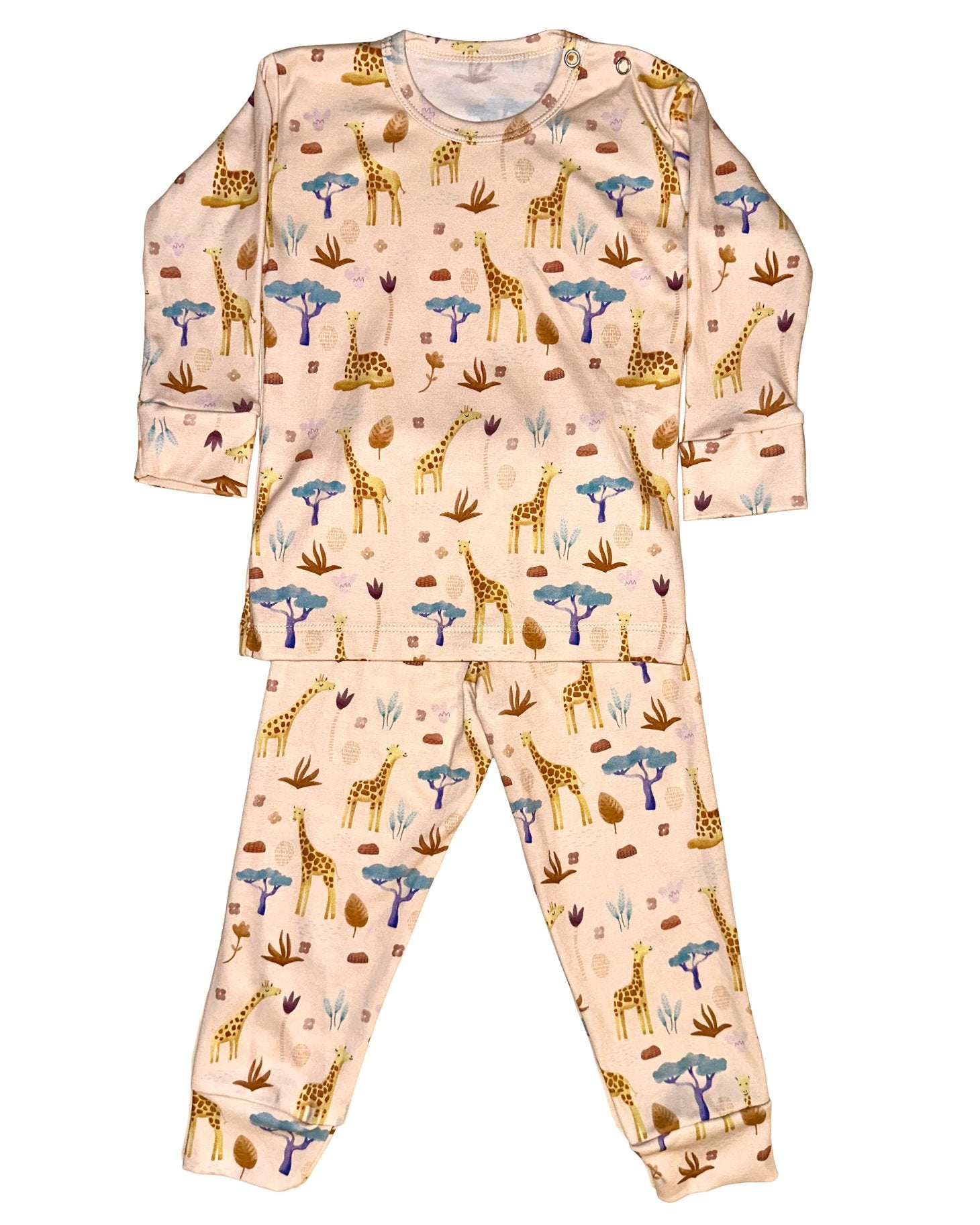 Silky Pink Giraffe PJ Set - Mack & Harvie