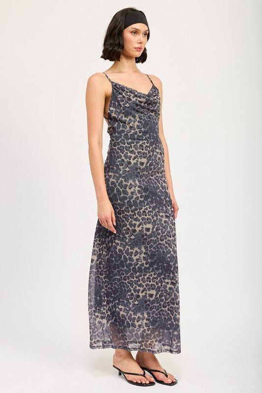 SLIGHT COWL MAXI DRESS WITH OPEN BACK - Mack & Harvie