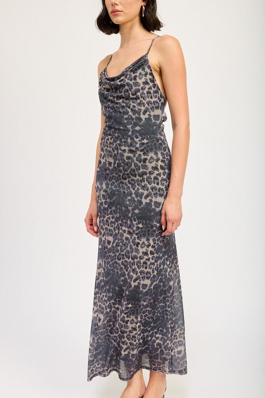 SLIGHT COWL MAXI DRESS WITH OPEN BACK - Mack & Harvie