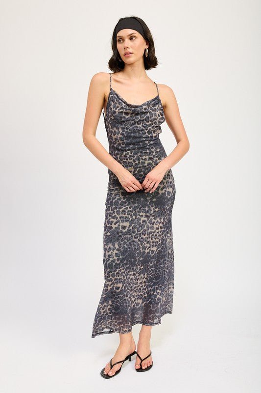 SLIGHT COWL MAXI DRESS WITH OPEN BACK - Mack & Harvie