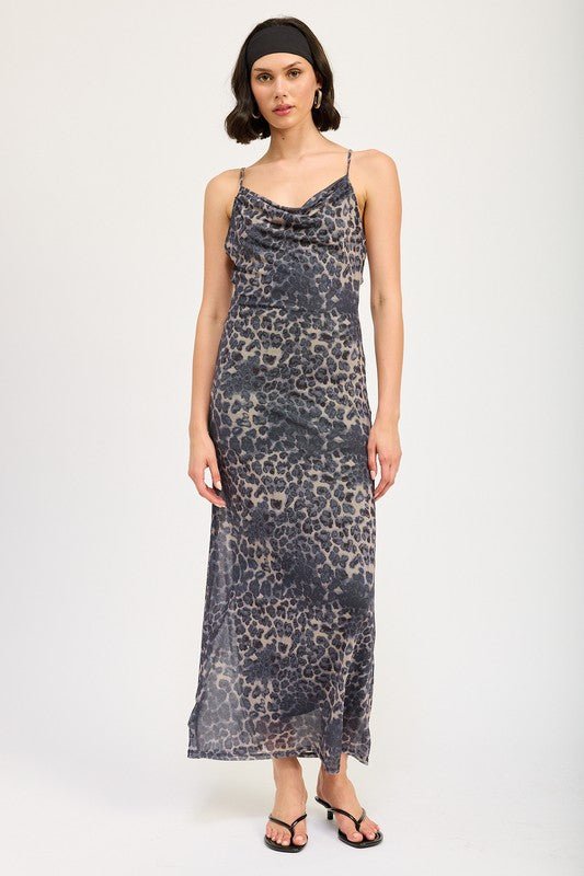 SLIGHT COWL MAXI DRESS WITH OPEN BACK - Mack & Harvie