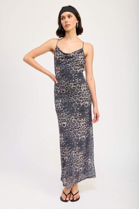 SLIGHT COWL MAXI DRESS WITH OPEN BACK - Mack & Harvie