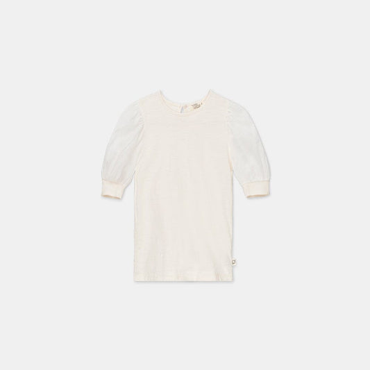 Slub Puff Sleeve T-Shirt - Ivory - Mack & Harvie