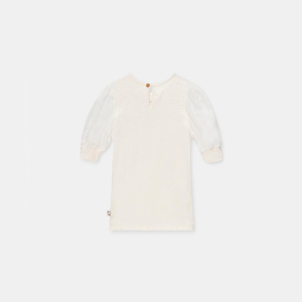 Slub Puff Sleeve T-Shirt - Ivory - Mack & Harvie