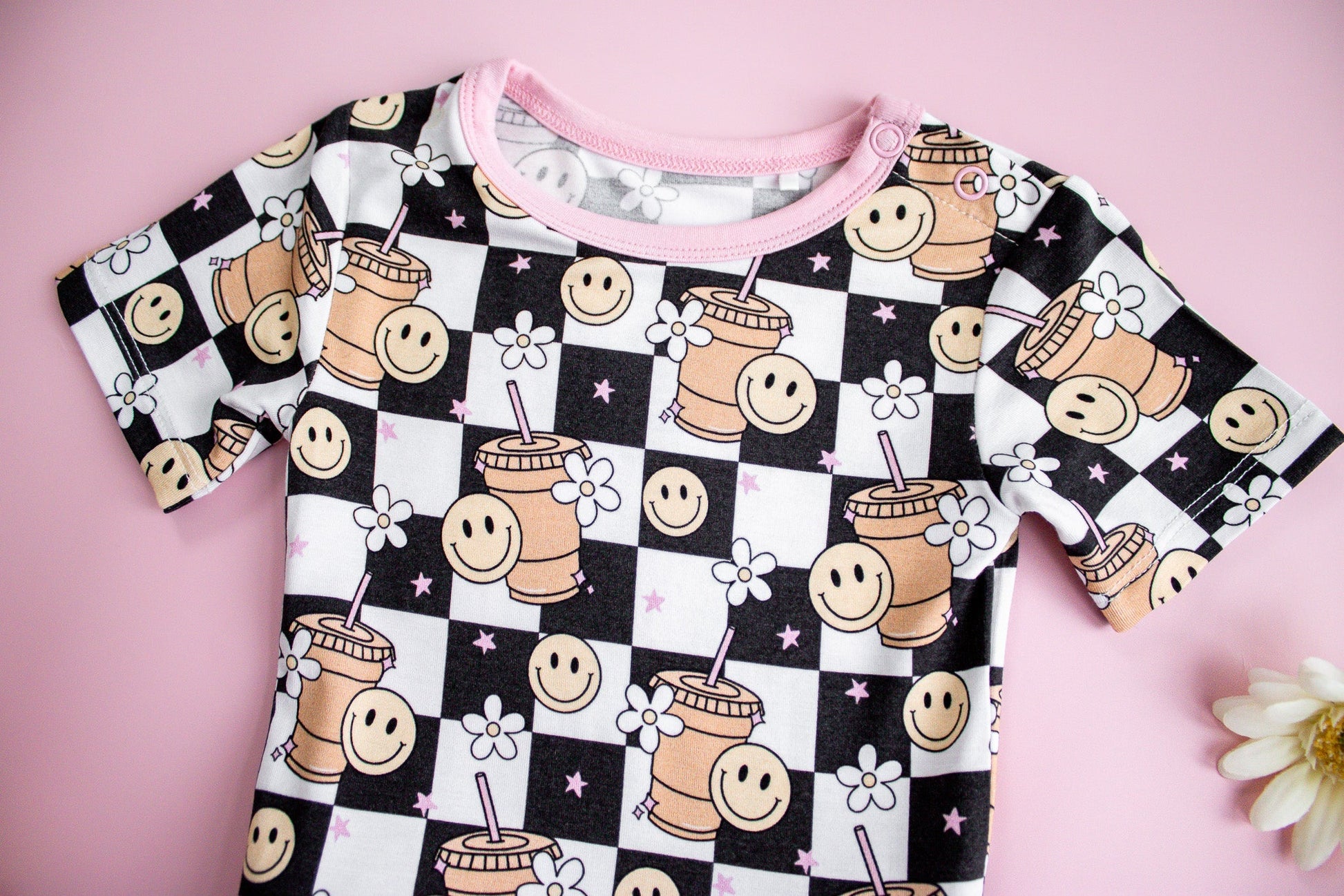 SMILEY CUP OF CHECKERS DREAM BODYSUIT DRESS - Mack & Harvie