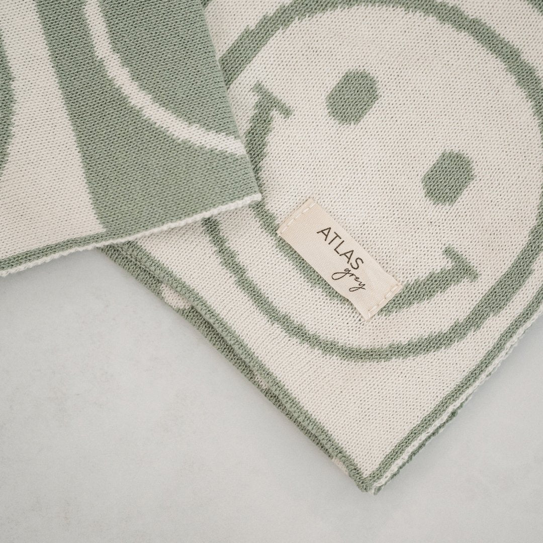 Smiley Knit Blanket - Mack & Harvie