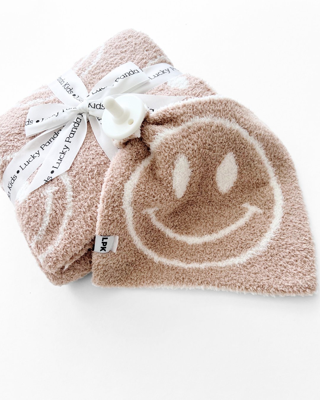 Smiley Plush Lovey | Latte - Mack & Harvie