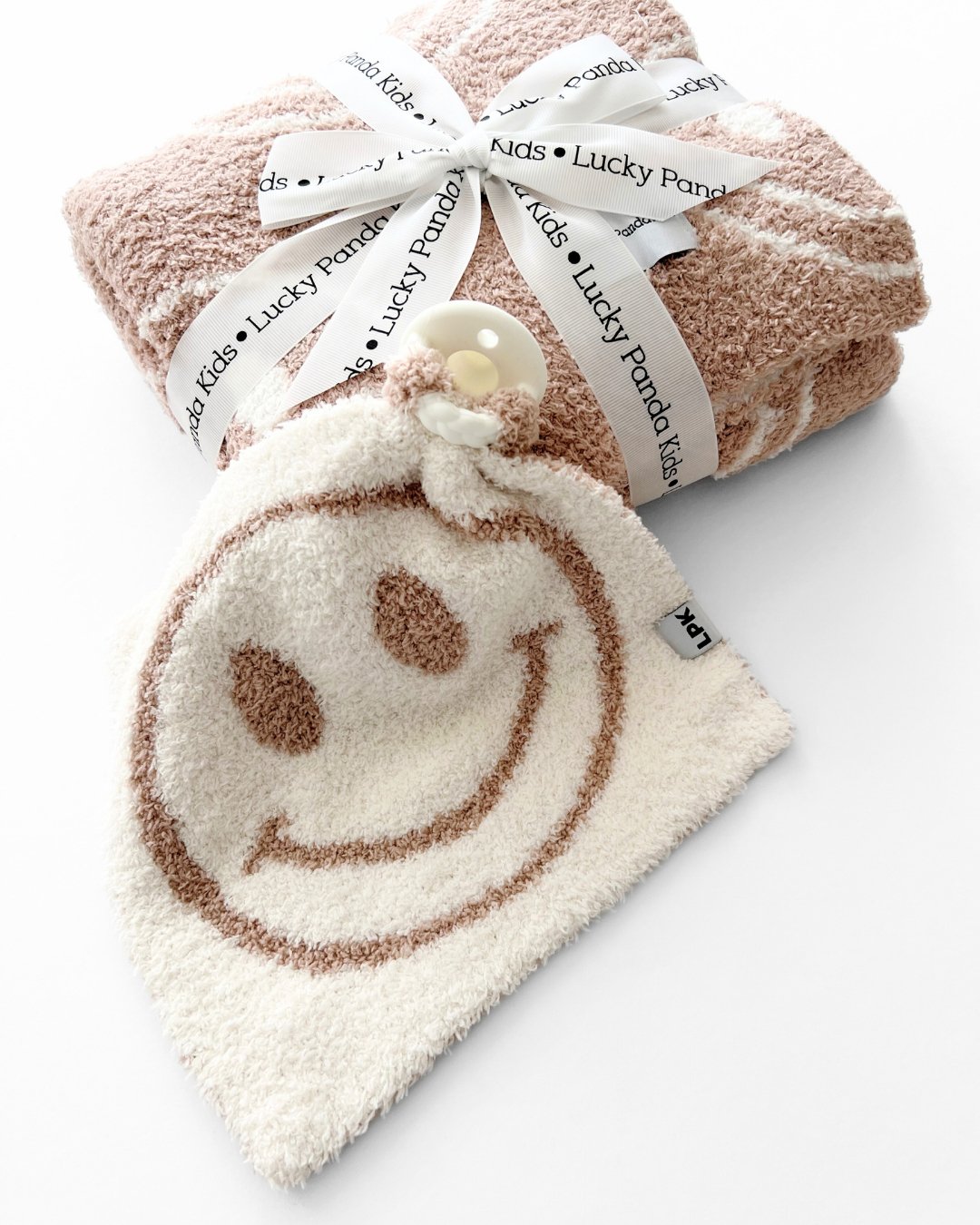 Smiley Plush Lovey | Latte - Mack & Harvie