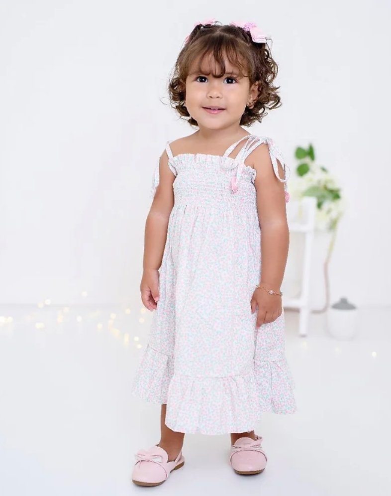 Smocked Floral Dress - Mack & Harvie