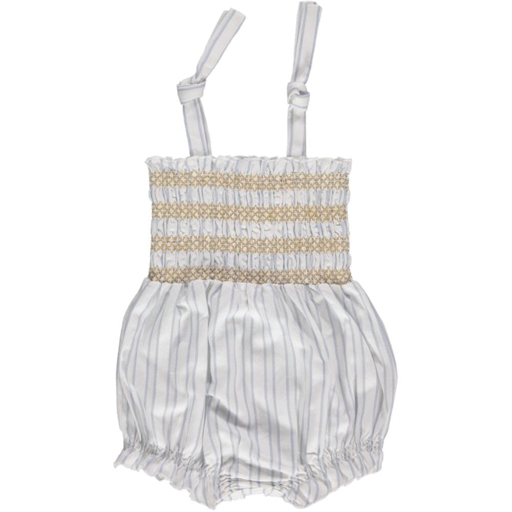 Smocked Stripe Romper - Mack & Harvie