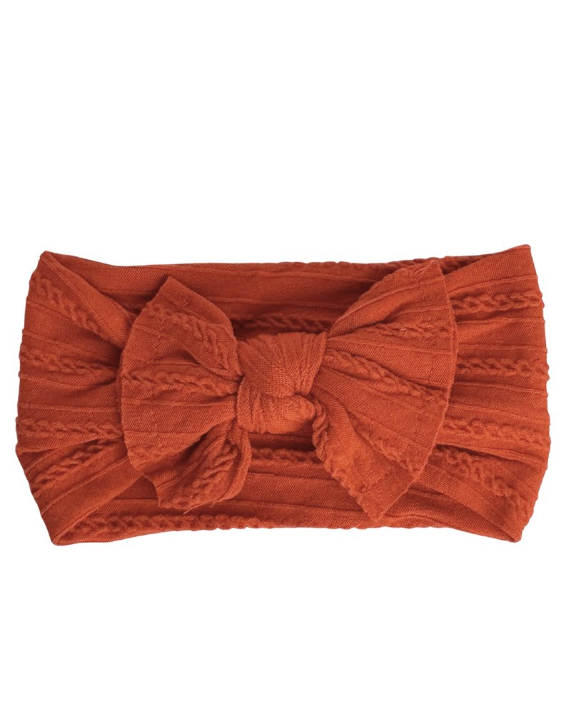 Solid Knit Nylon Headband - Rich Rust - Mack & Harvie