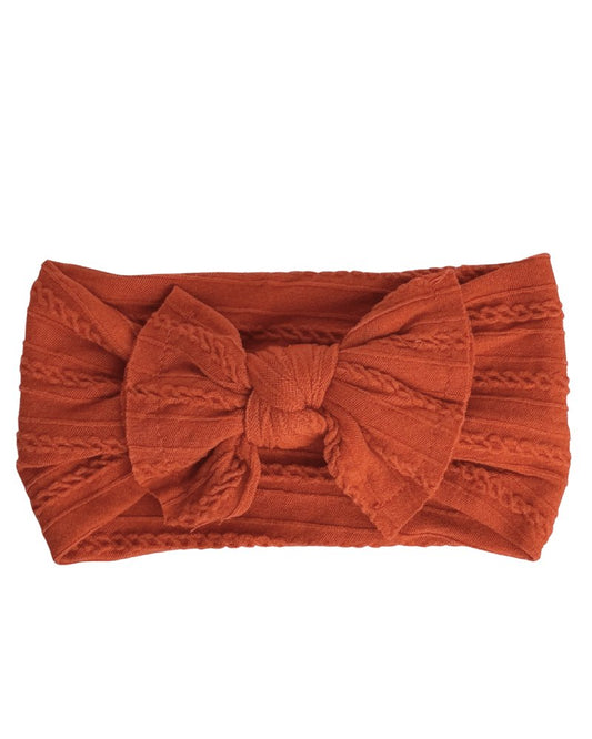 Solid Knit Nylon Headband - Rich Rust - Mack & Harvie