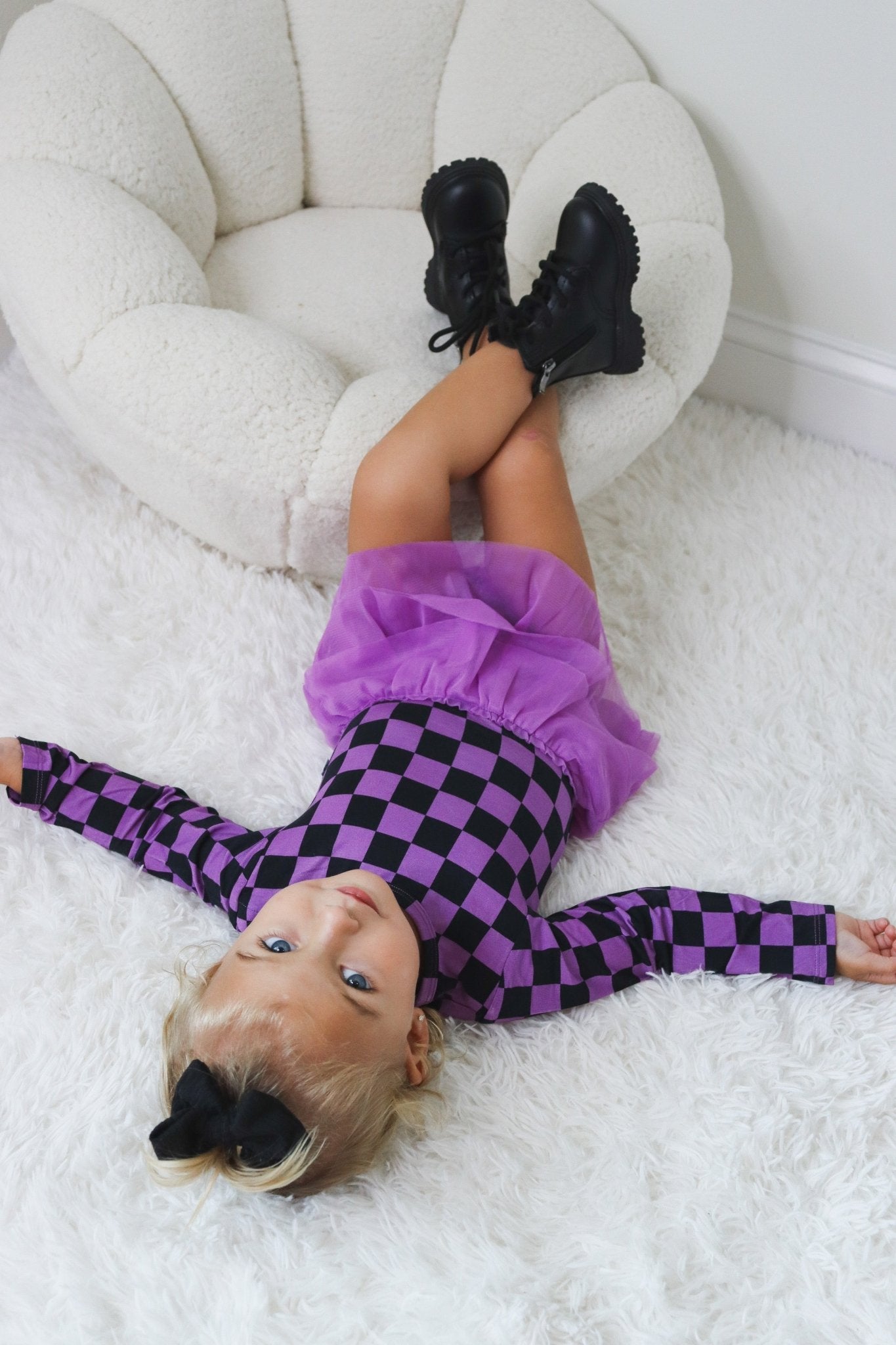 SPOOKY CHECKERS DREAM TUTU BODYSUIT DRESS - Mack & Harvie