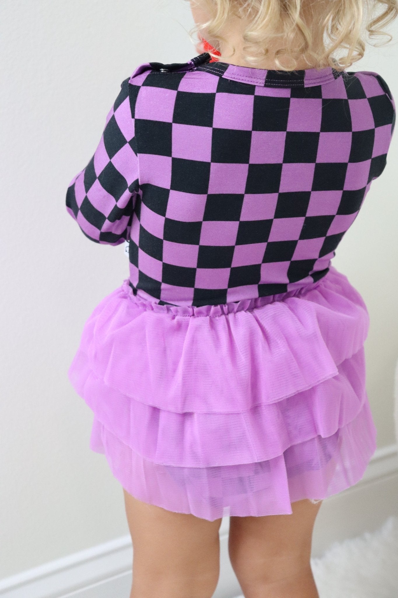 SPOOKY CHECKERS DREAM TUTU BODYSUIT DRESS - Mack & Harvie