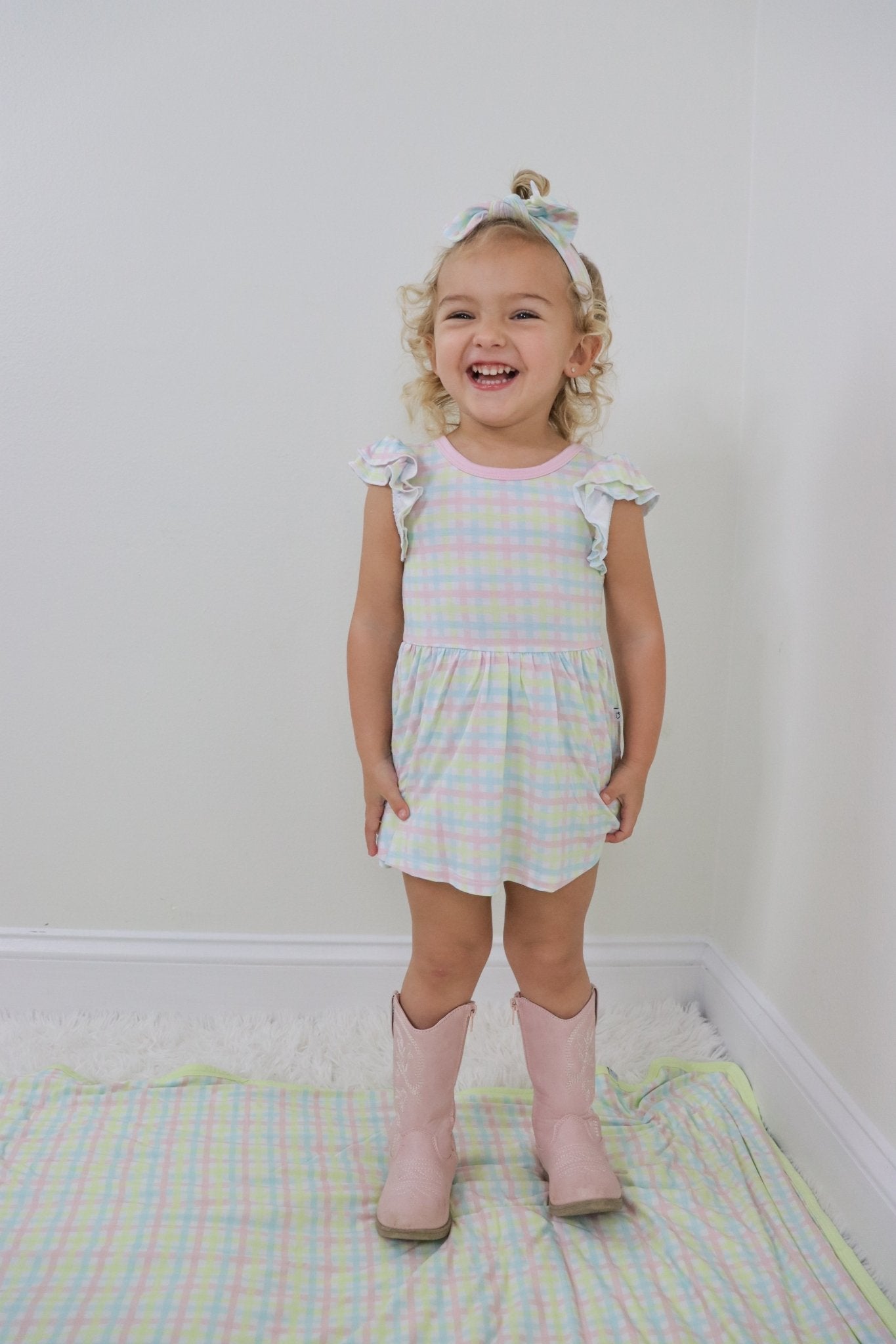 SPRING GINGHAM DREAM BODYSUIT DRESS - Mack & Harvie