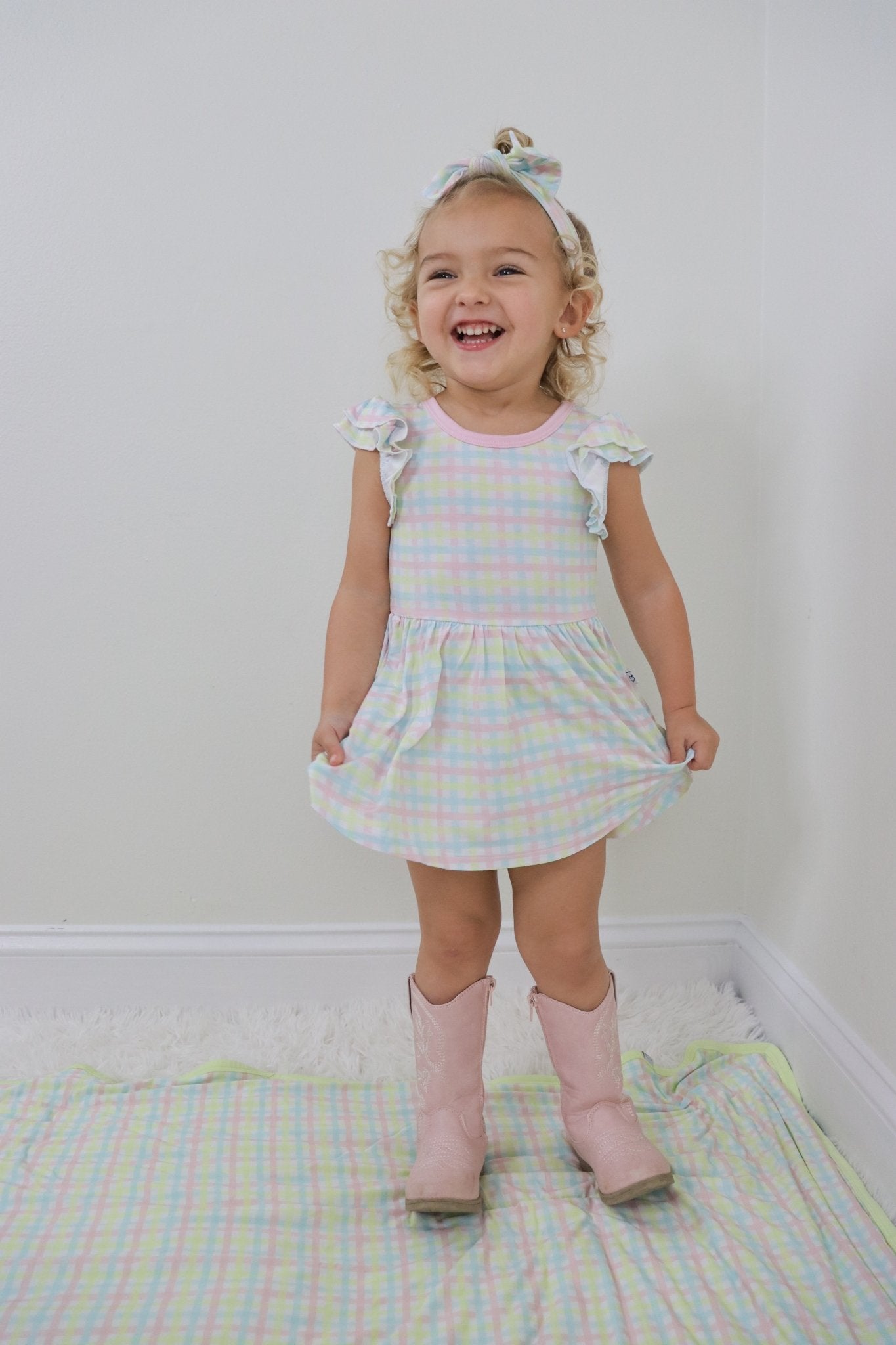 SPRING GINGHAM DREAM BODYSUIT DRESS - Mack & Harvie