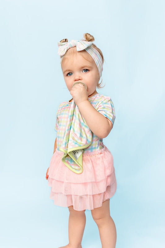 SPRING GINGHAM DREAM TUTU BODYSUIT DRESS - Mack & Harvie