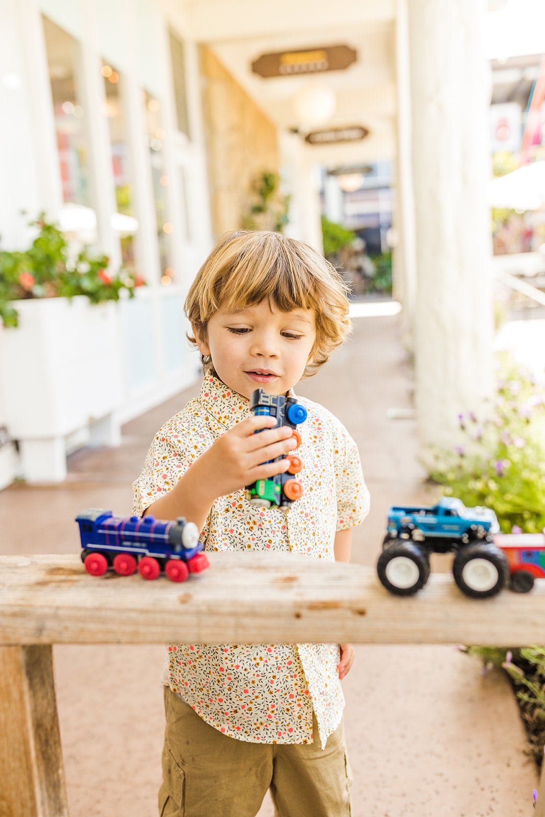 Spring Pansy Boys Button Down - Mack & Harvie