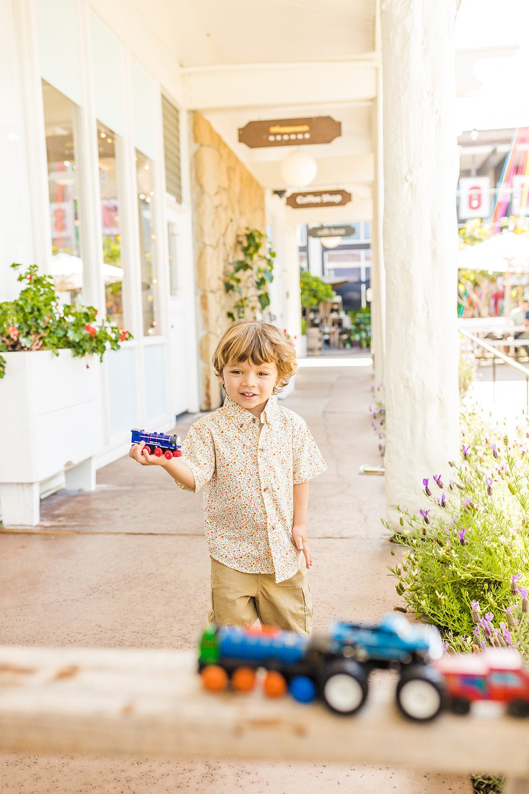 Spring Pansy Boys Button Down - Mack & Harvie