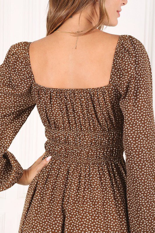 Square neck vintage puff dress - Mack & Harvie