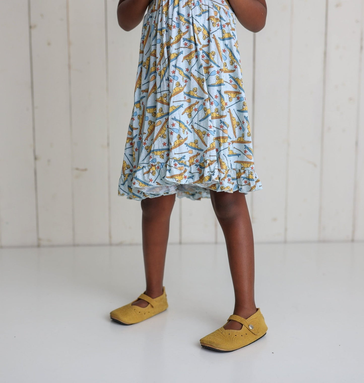 STAY GOLDEN DREAM RUFFLE DRESS - Mack & Harvie