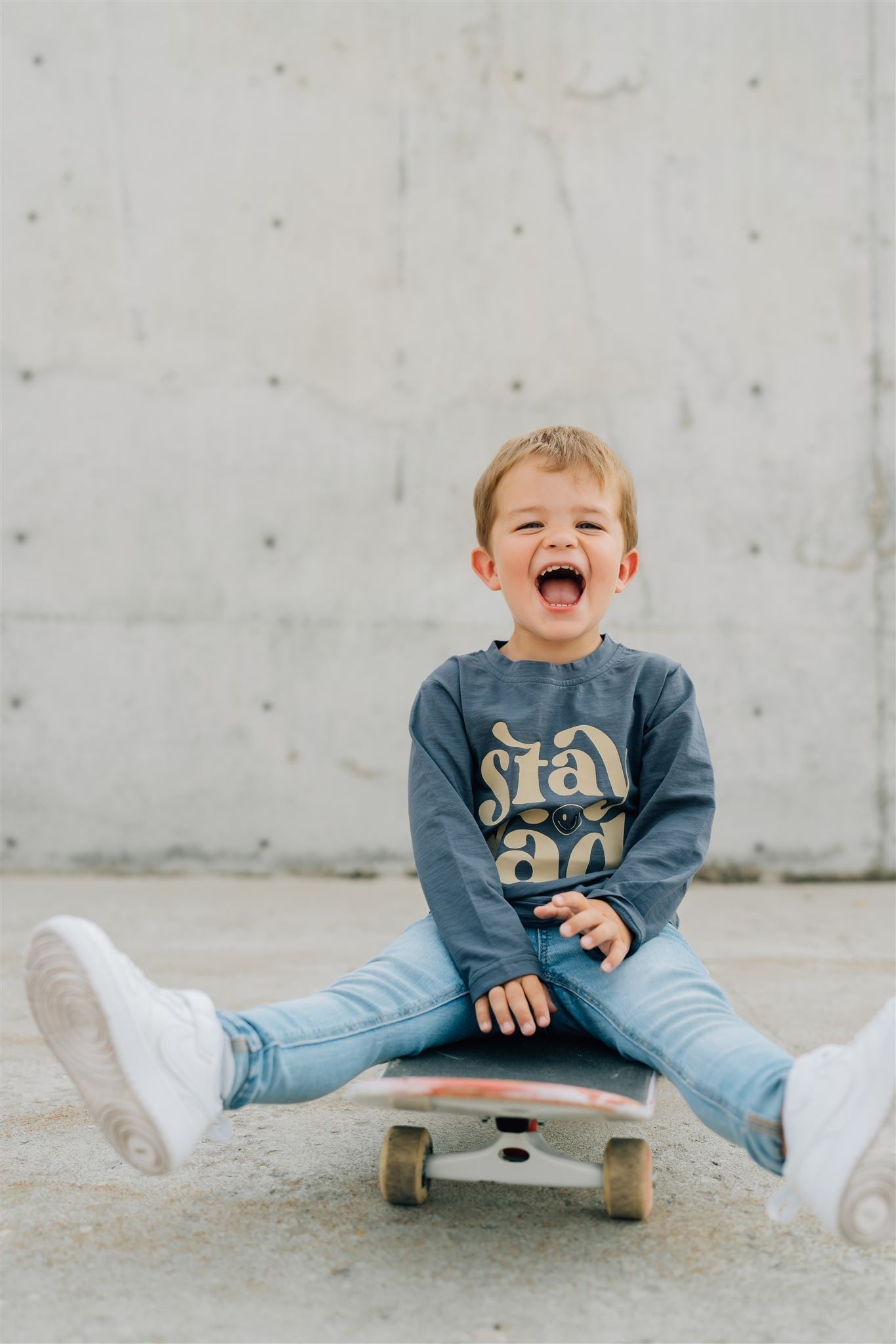 Stay Rad Long Sleeve Cotton Tee - Mack & Harvie