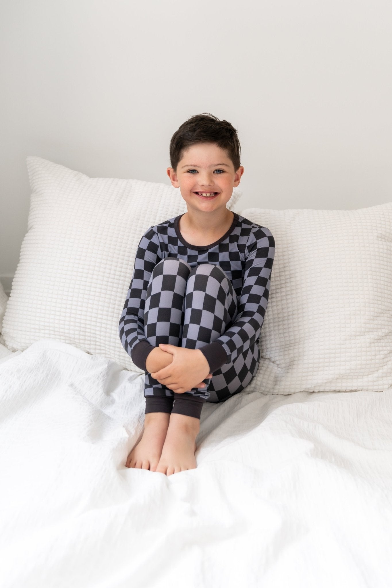 Stone Checkers 2-Piece Pajama Set - Mack & Harvie