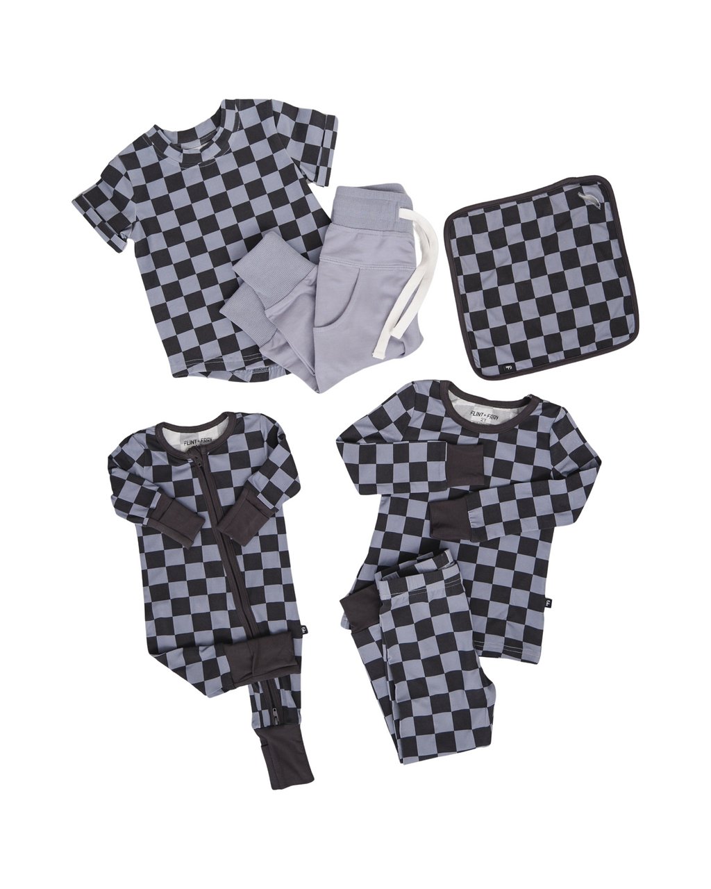 Stone Checkers 2-Piece Pajama Set - Mack & Harvie