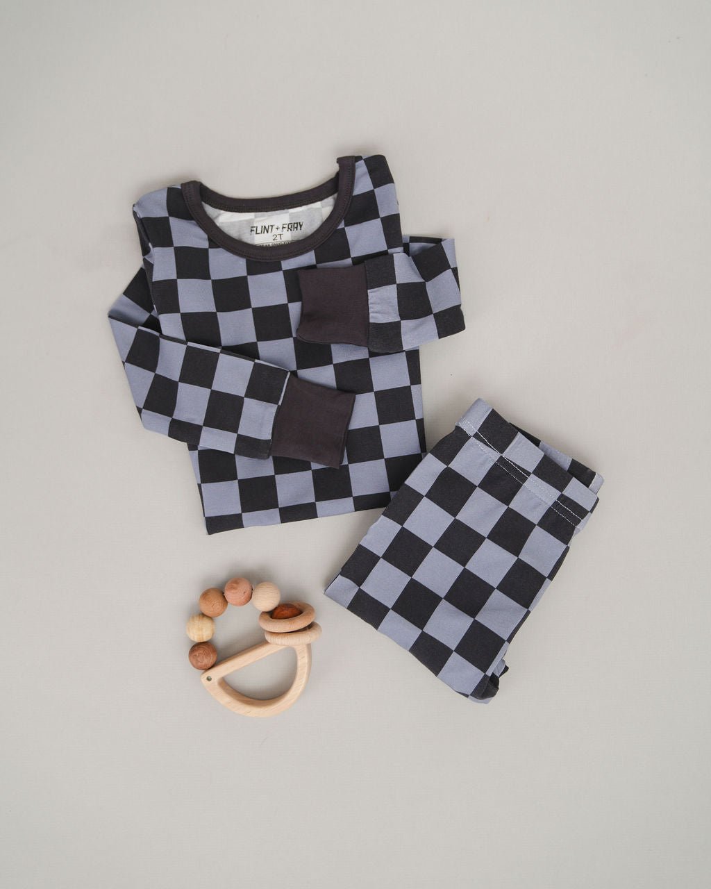 Stone Checkers 2-Piece Pajama Set - Mack & Harvie