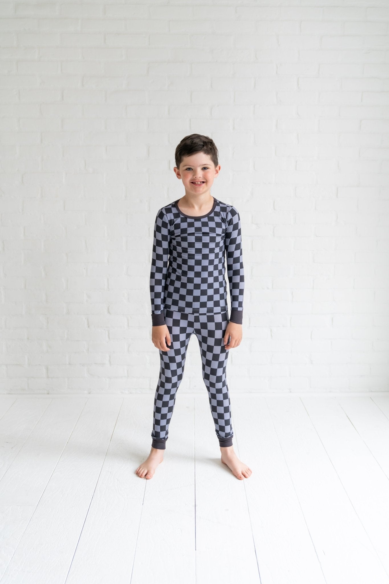 Stone Checkers 2-Piece Pajama Set - Mack & Harvie