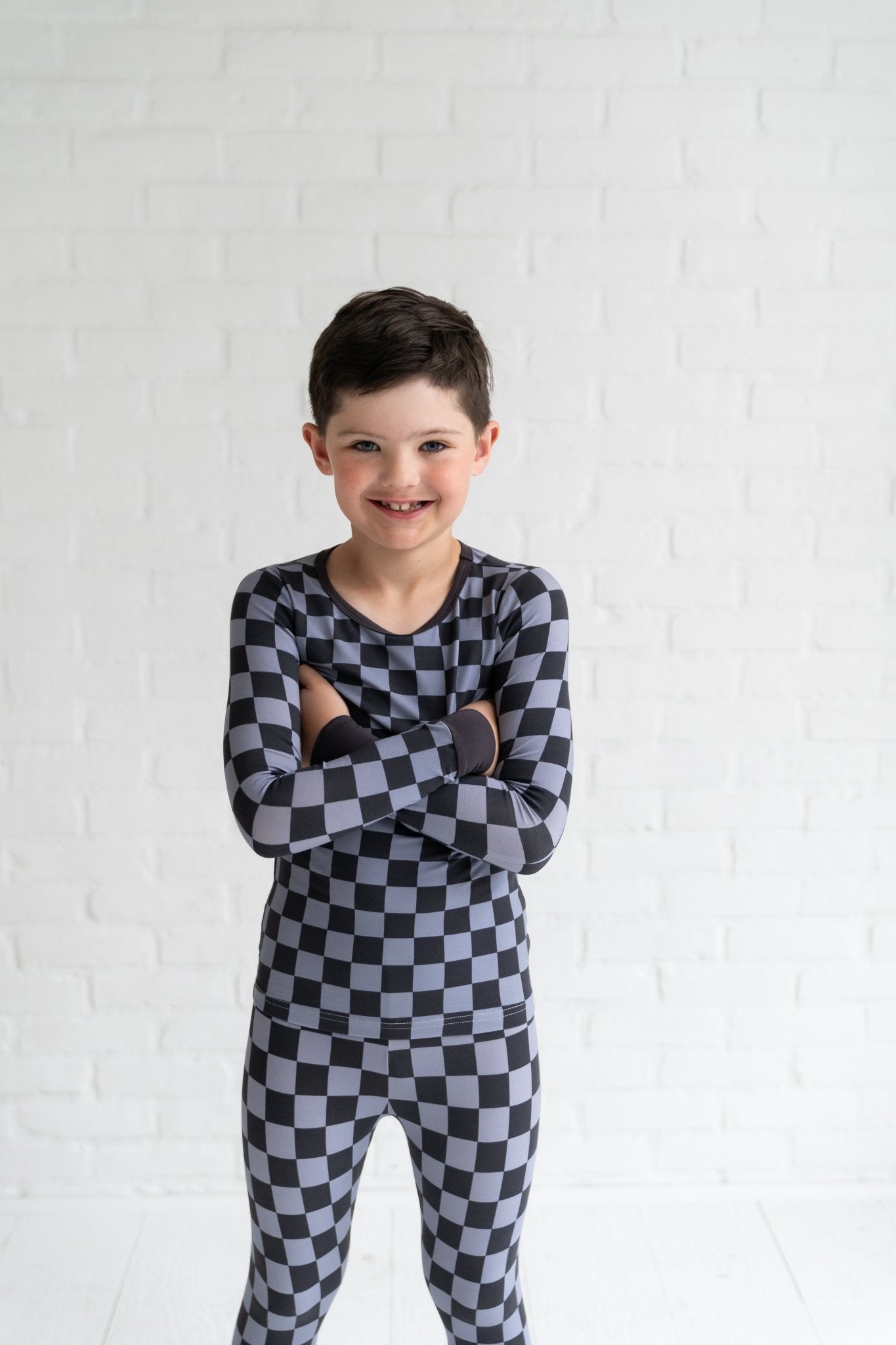 Stone Checkers 2-Piece Pajama Set - Mack & Harvie