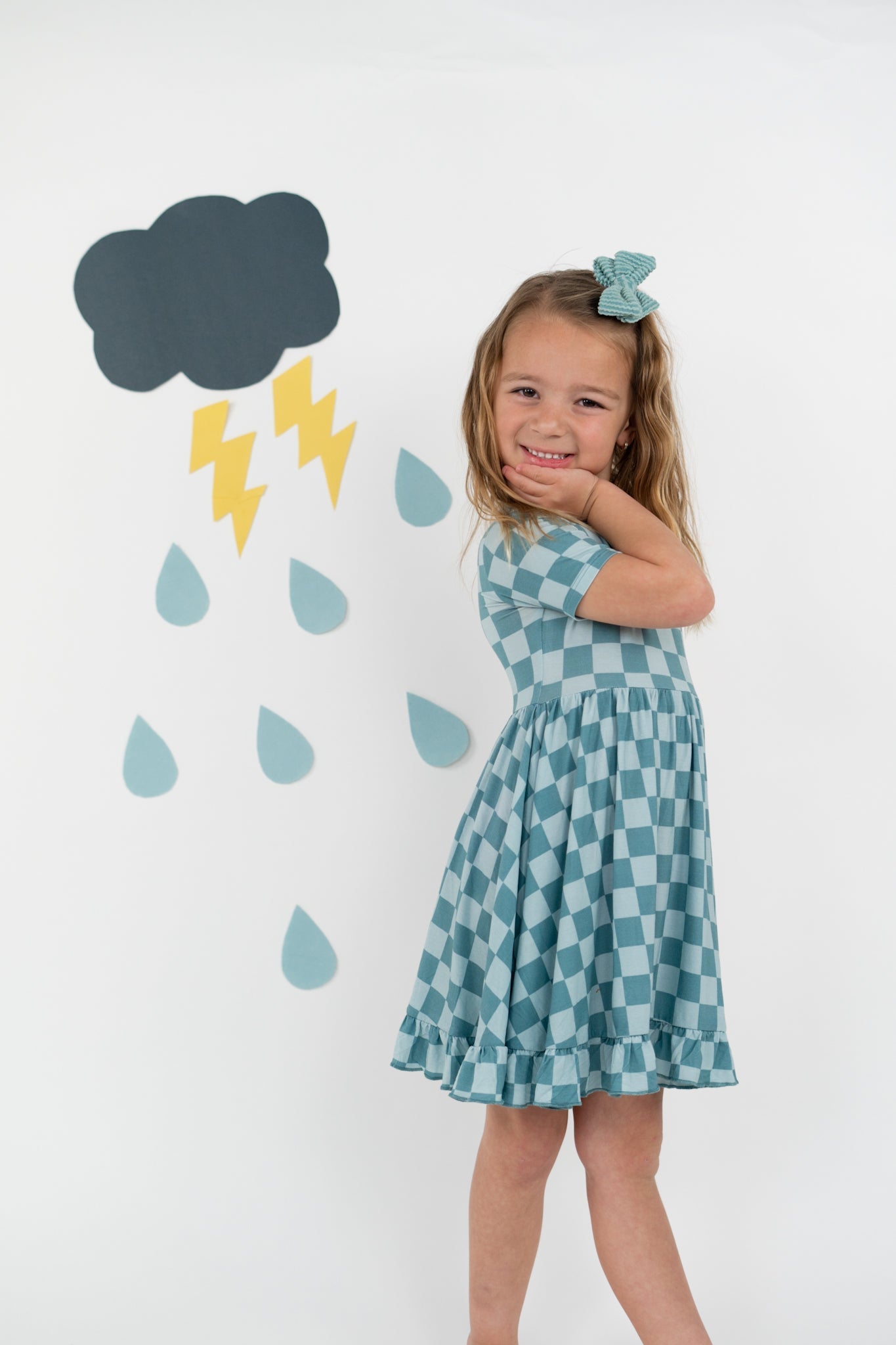 STORMY CHECKERS DREAM RUFFLE DRESS - Mack & Harvie