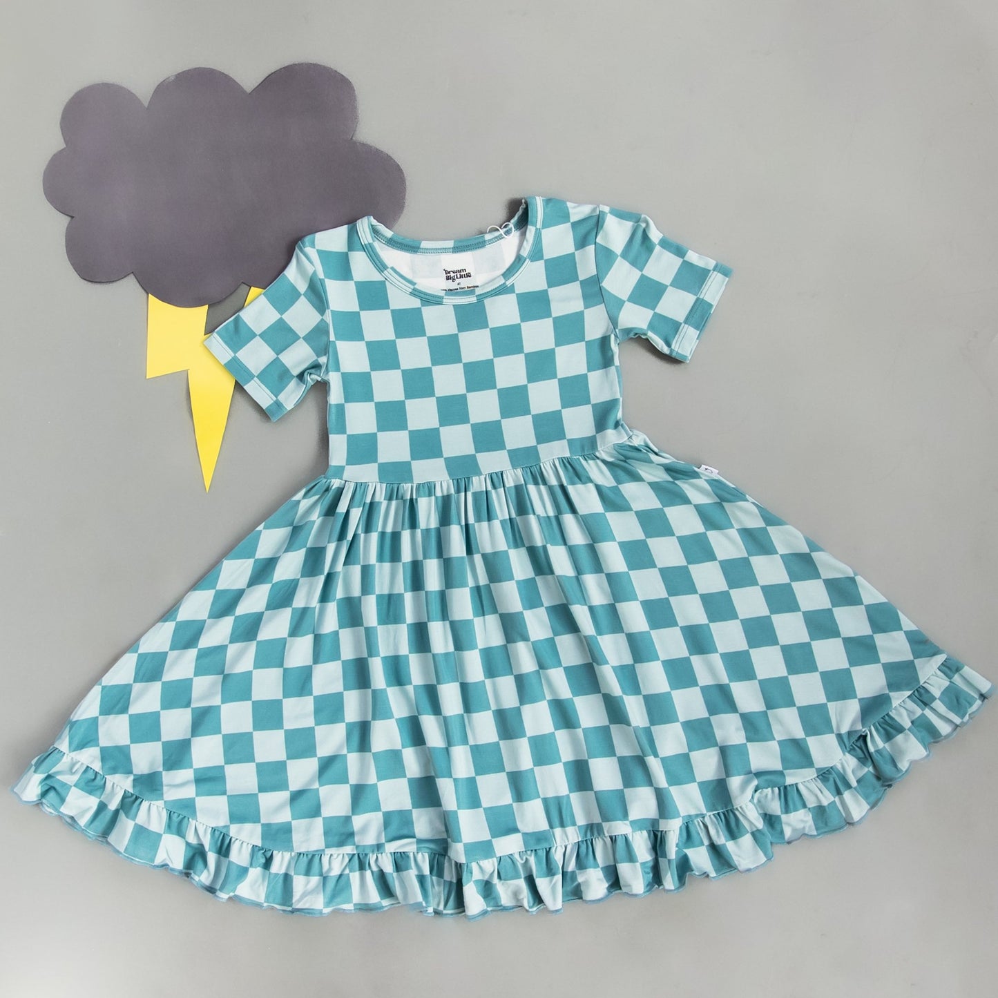 STORMY CHECKERS DREAM RUFFLE DRESS - Mack & Harvie