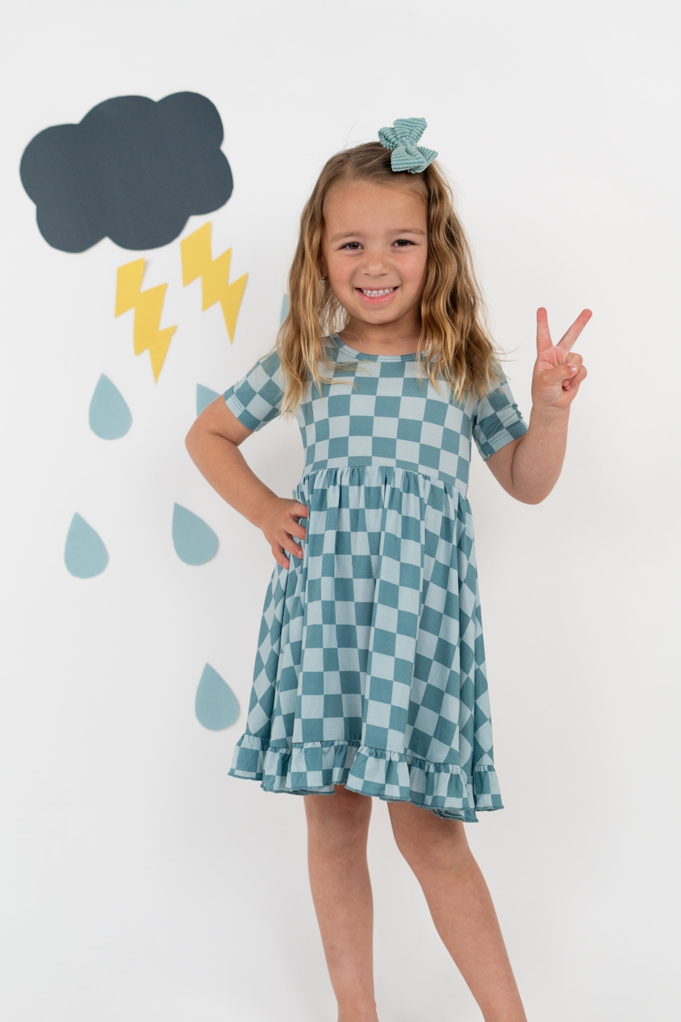 STORMY CHECKERS DREAM RUFFLE DRESS - Mack & Harvie