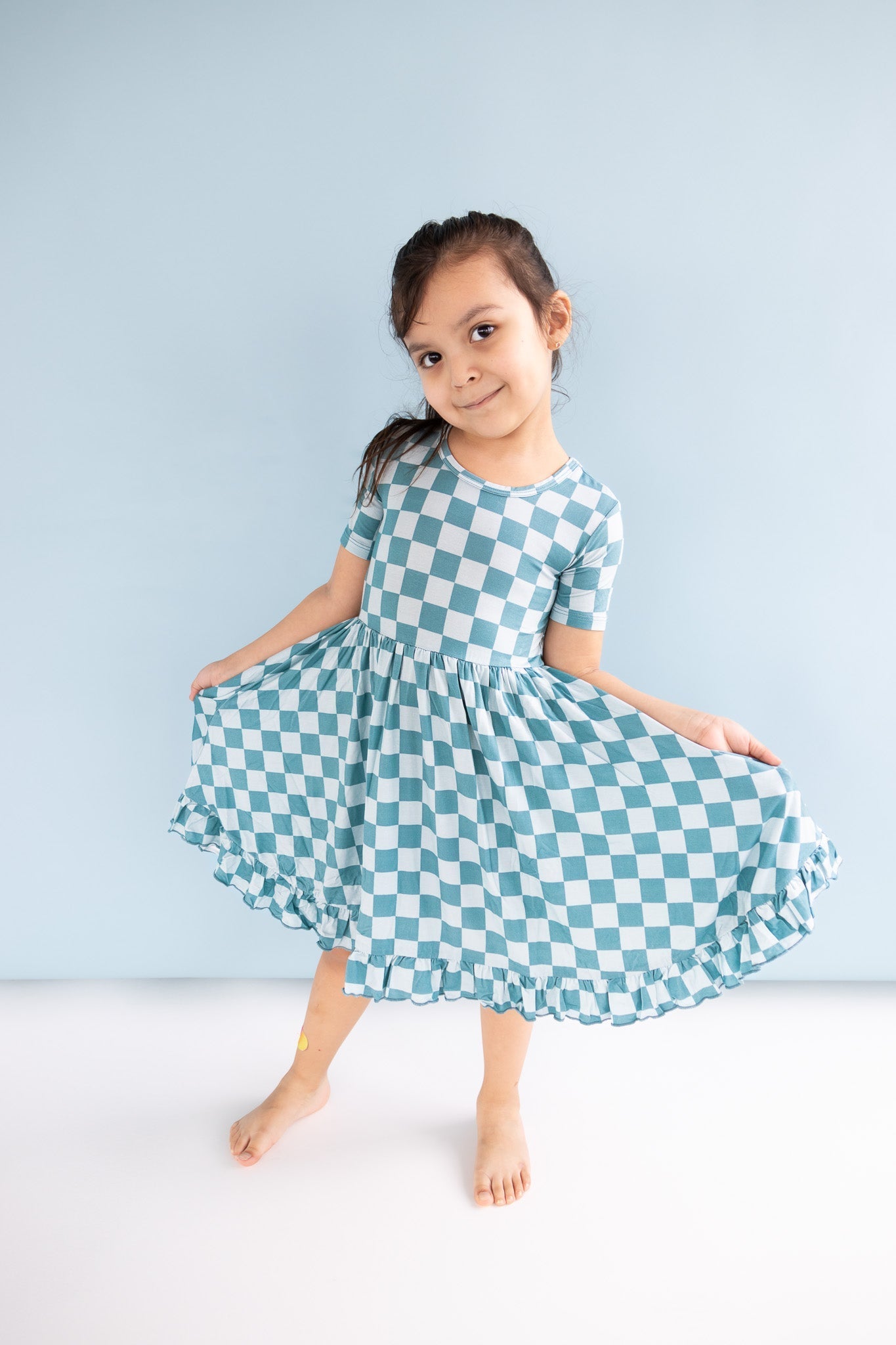 STORMY CHECKERS DREAM RUFFLE DRESS - Mack & Harvie